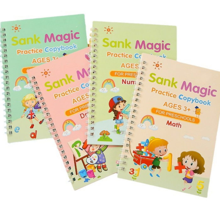 Reusable Grooved Handwriting Training magic Books