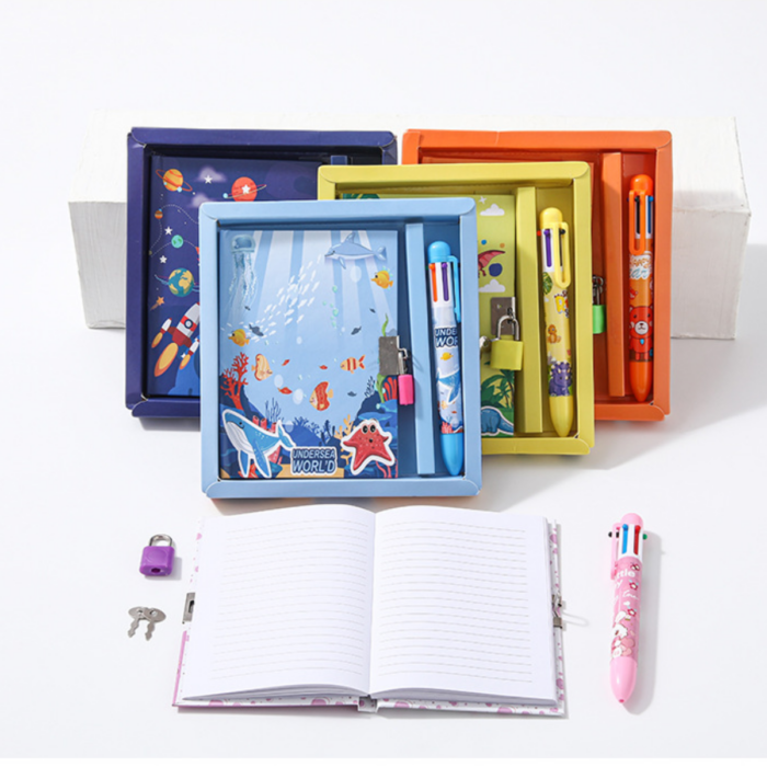 Kids Notebook with Pen, Padlock & Keys – Secret Diary Journal for Boys & Girls