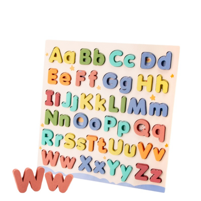 Help your child learn the alphabet in a fun and interactive way with this 2-in-1 Capital and Small Letter Board. Designed for early learners, this educational board helps children recognize both uppercase and lowercase letters while improving spelling, hand-eye coordination, and fine motor skills. Perfect for home learning, preschool activities, and kindergarten classrooms. Made with child-friendly materials and colorful letter pieces, this alphabet learning board keeps kids engaged while building essential literacy skills through play. Features 2-in-1 uppercase and lowercase alphabet learning board Bright colorful letters for easy recognition Helps children learn letter matching and spelling Improves hand-eye coordination and fine motor skills Durable, smooth, and child-safe design Ideal for preschool, kindergarten, and homeschooling Fun educational toy for boys and girls Benefits Encourages early reading and writing skills Builds memory and concentration Promotes interactive and screen-free learning Makes alphabet learning enjoyable for toddlers and kids Great educational gift for young learners