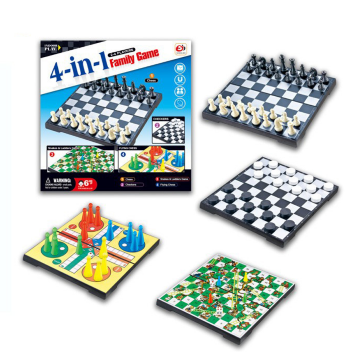 4-in-1 Magnetic Chess Game Set – Ultimate Strategy Board Game