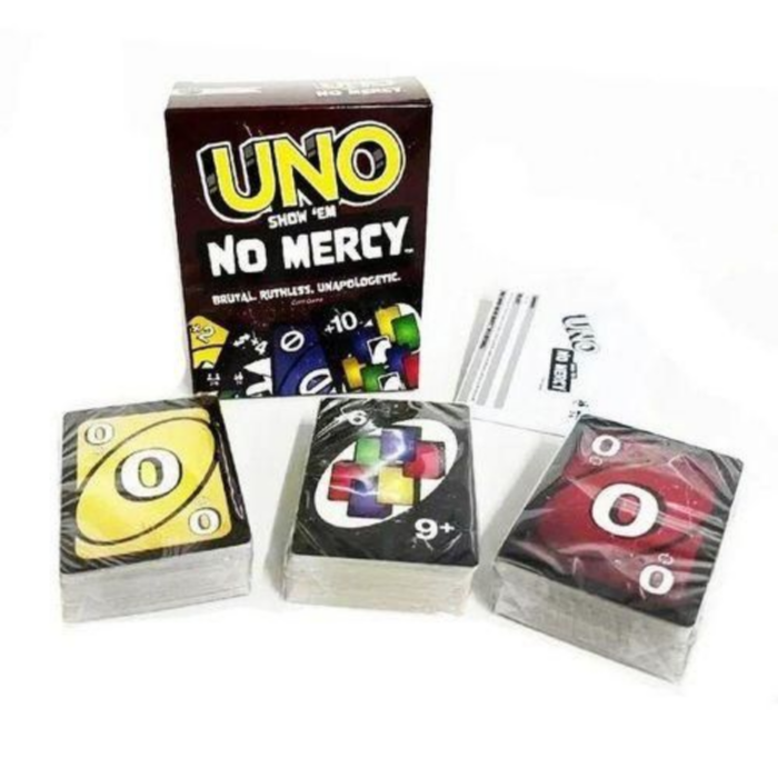 UNO No Mercy Card Game – Extreme Fast-Paced Party Card Game for Family & Friends
